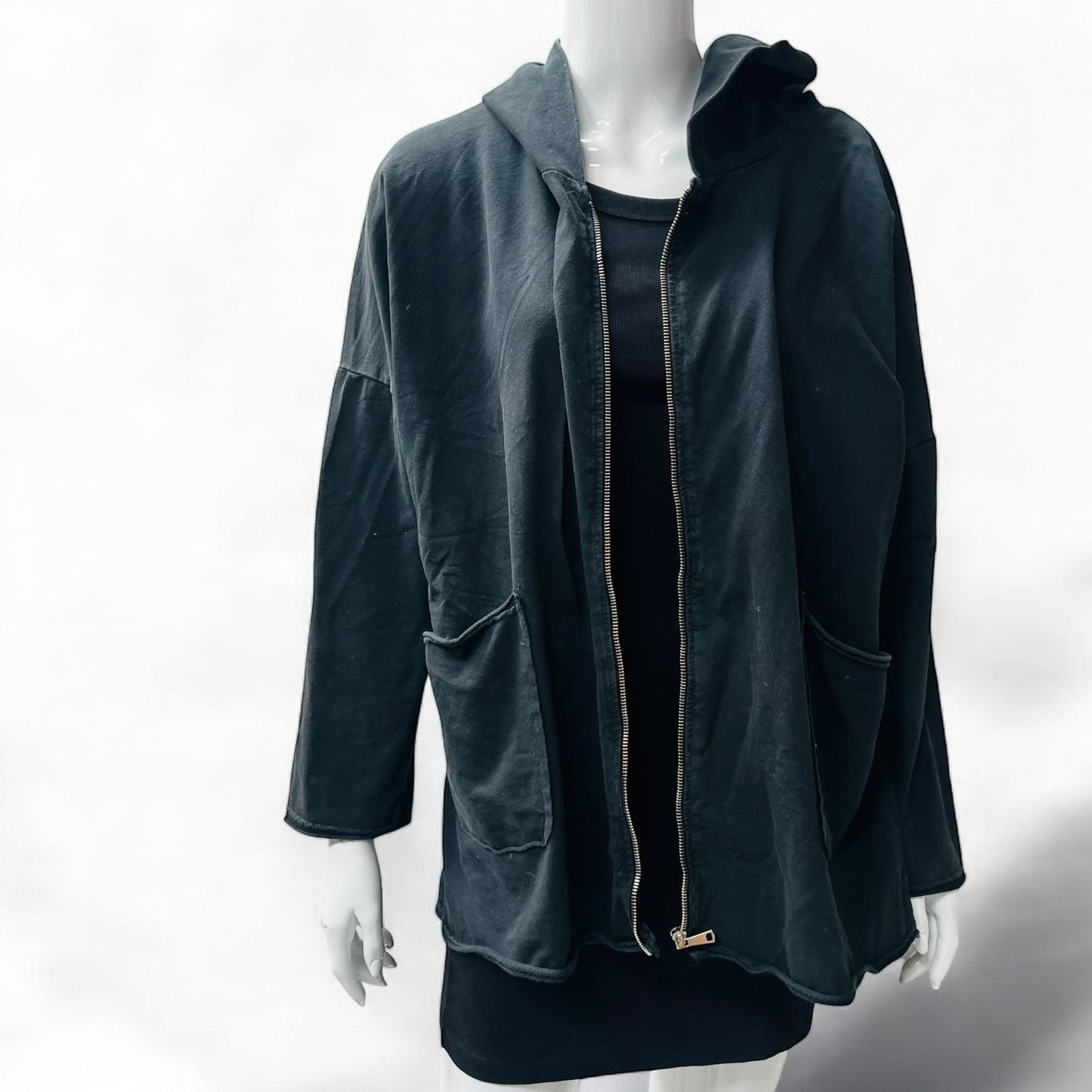 SUZY D LONDON / hooded sweatshirt / made in italy / m (3875508645344349348)
