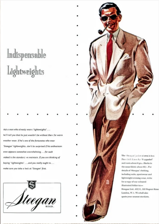 british vintage / STEEGAN / linen blazer / 40 (3875522905317744239)