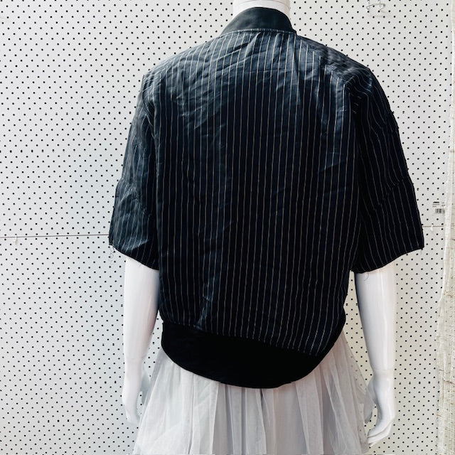 2000s nz vintage / RICHARD MOORE / pinstriped jacket top / 12 (3875595427357574779)