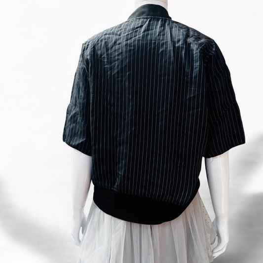 2000s nz vintage / RICHARD MOORE / pinstriped jacket top / 12 (3875595783241110103)