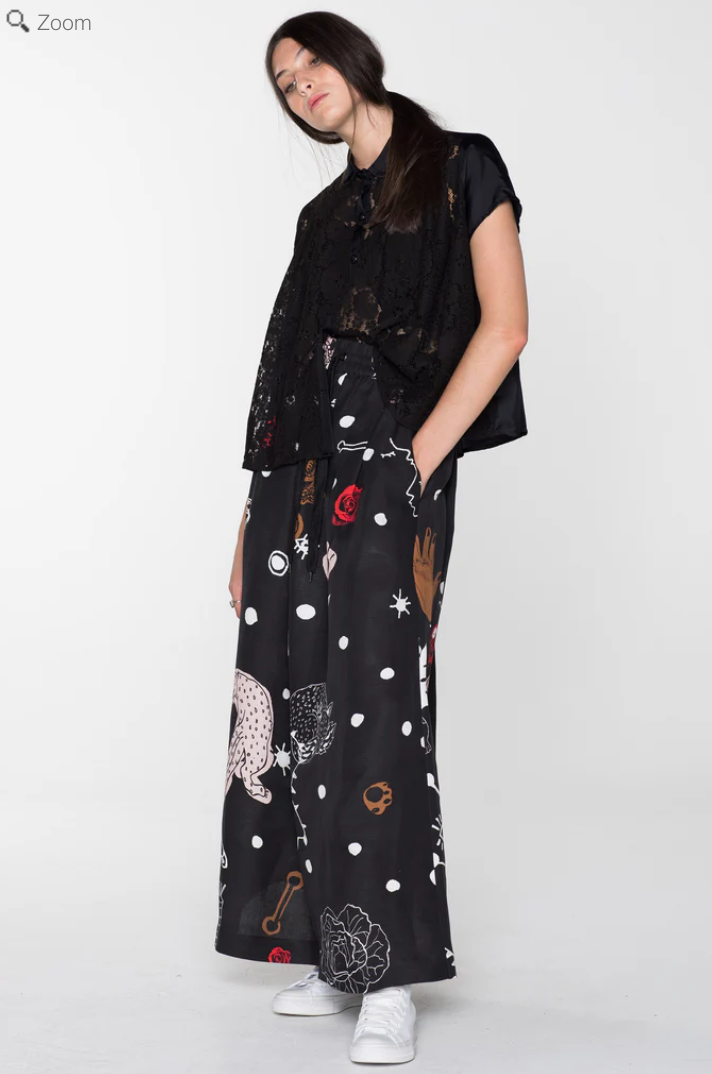 SALASAI / 'extinction' blouse in black lace / s (3876029227866010891)