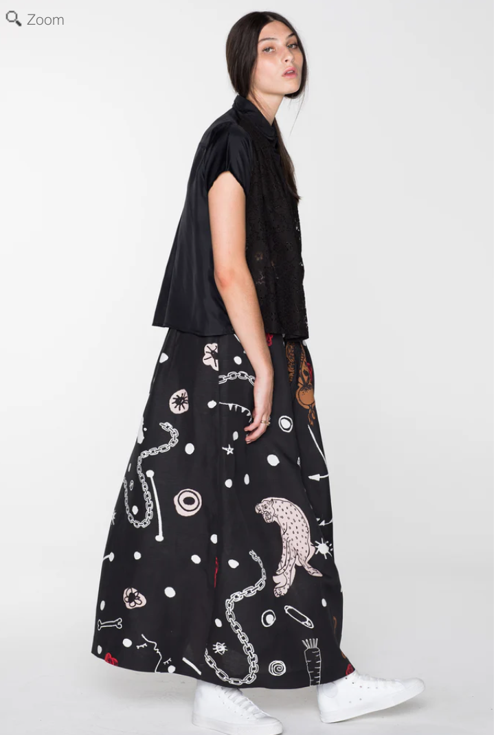 SALASAI / 'extinction' blouse in black lace / s (3876029234252565785)