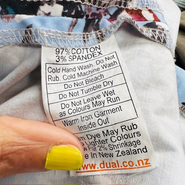 2000s nz vintage / DUAL / print dress / m / made in nz (3876110406048424509)