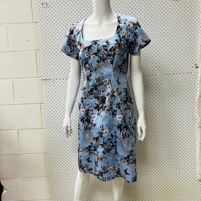 2000s nz vintage / DUAL / print dress / m / made in nz (3876110415039741854)