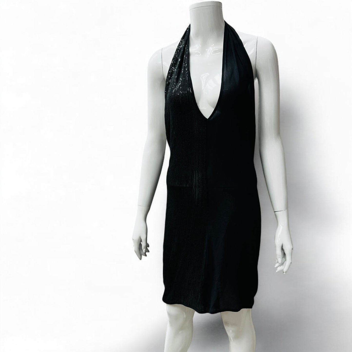 2000s vintage ZAMBESI / 'goddess' halter in sequin + silk / m Dresses