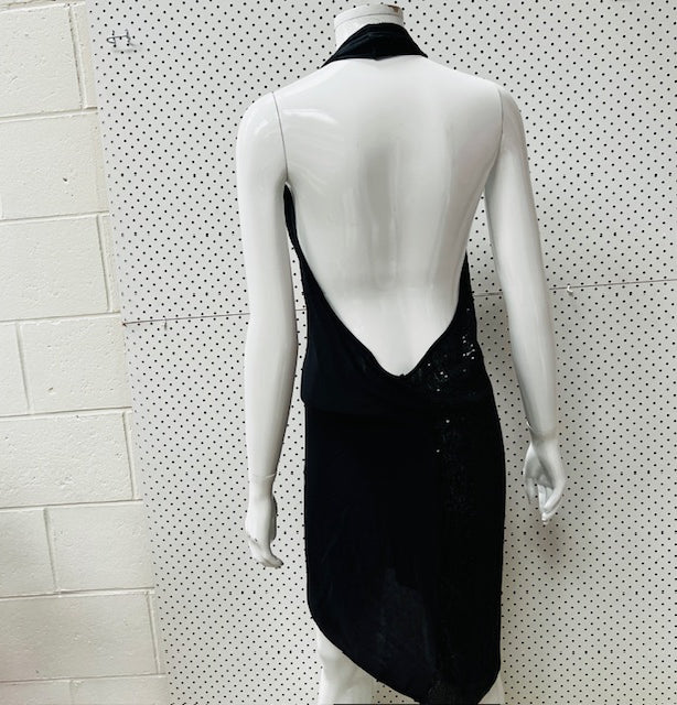 2000s vintage ZAMBESI / 'goddess' halter in sequin + silk / m Dresses