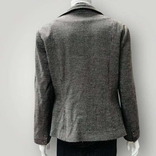 1960s european vintage / pure wool tweed jacket / s (3876199950453031808)