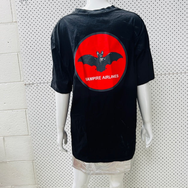 UNDERCOVER / unisex black vampire airlines tee / L / made in japan (3876209128822124804)