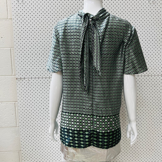 ZARA / geometric pattern blouse / s (3876209138494730429)