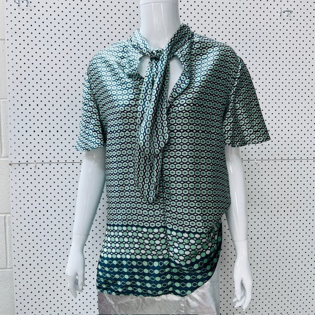 ZARA / geometric pattern blouse / s (3876209143231607985)