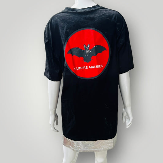 UNDERCOVER / unisex black vampire airlines tee / L / made in japan (3876237190252813499)