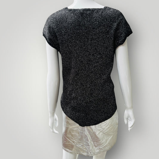 2000s nz vintage / MARILYN SEYB / lurex thread top / 10 (3876237193672641338)