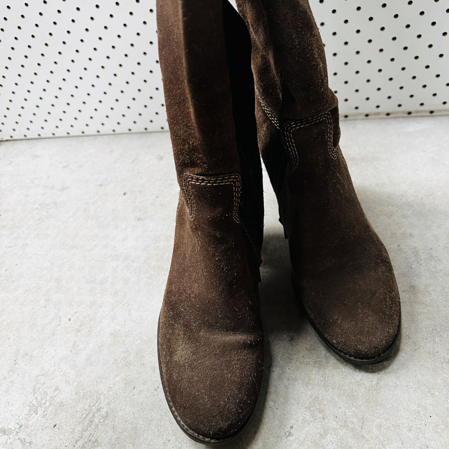 DIESEL / brown suede leather boots / 38 (3876565903013263216)