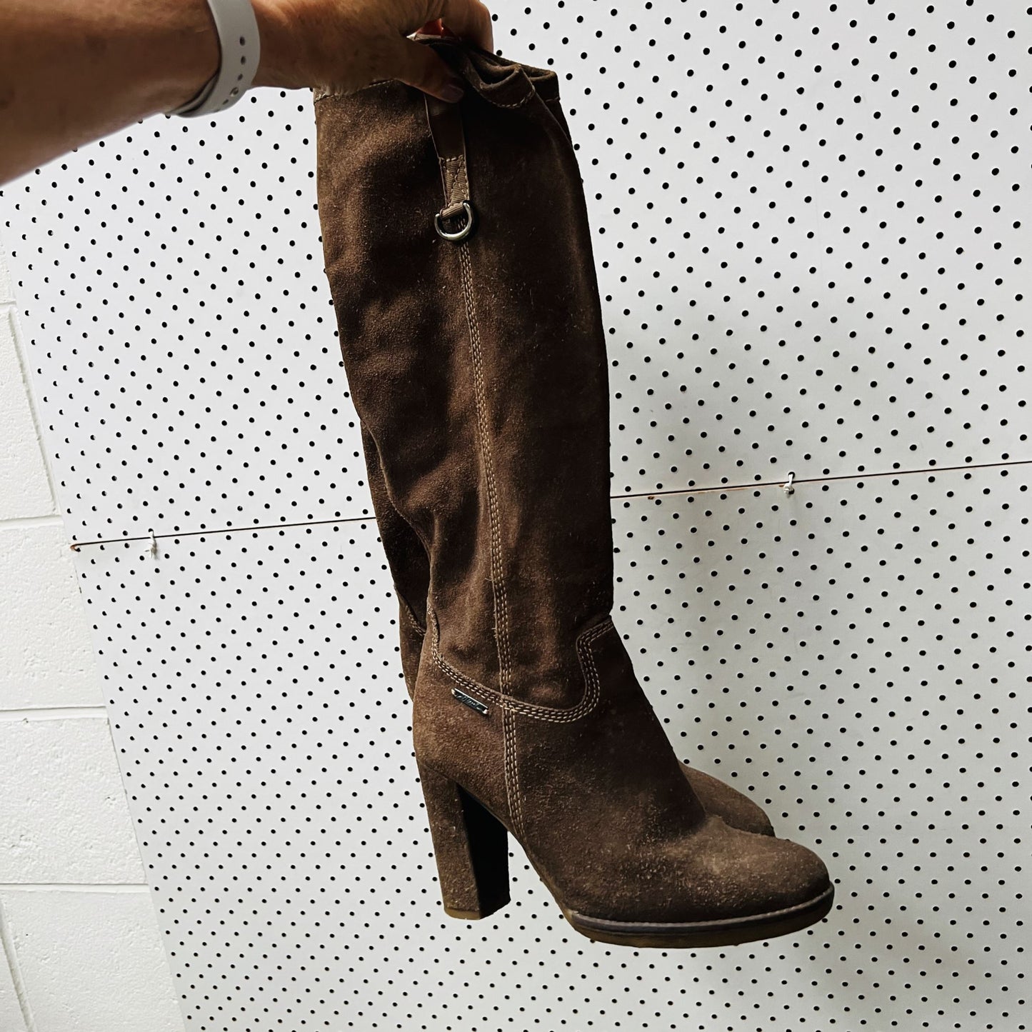 DIESEL / brown suede leather boots / 38 (3876565914401131397)