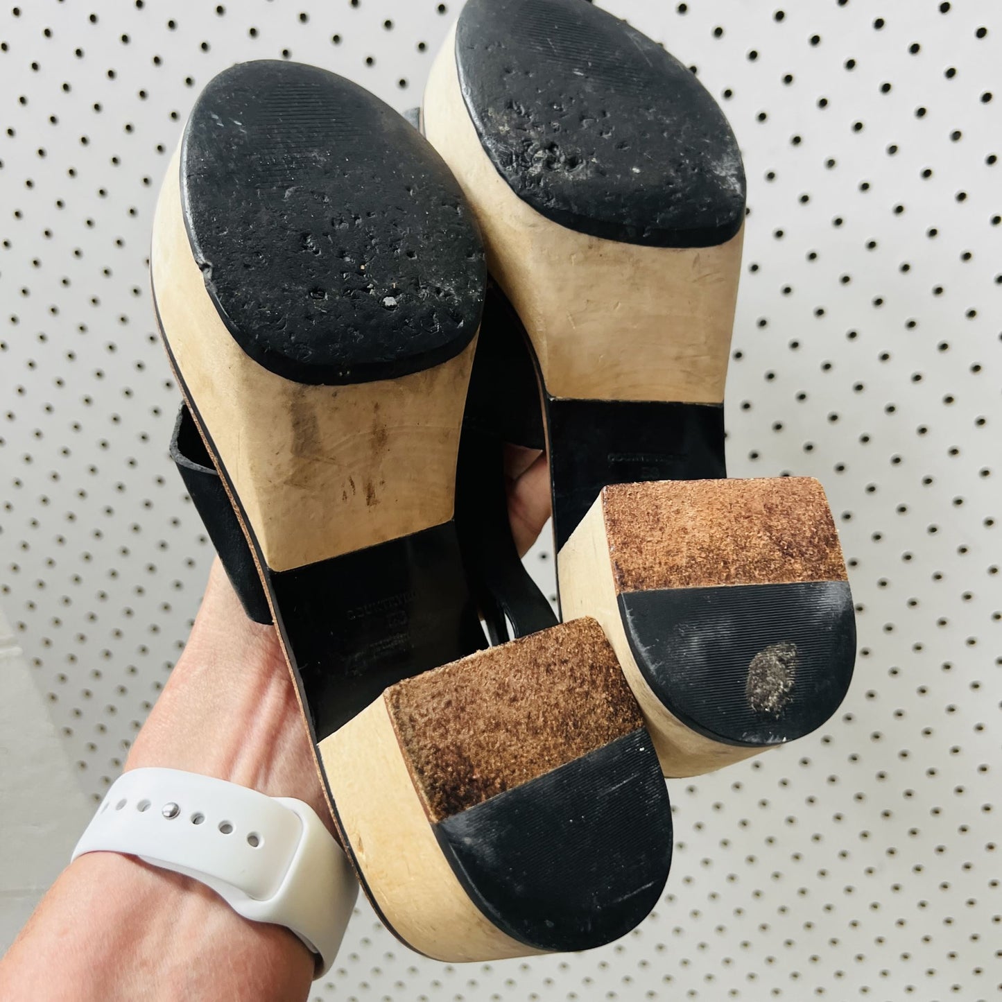 COUNTRY ROAD / 'morgan' wooden platform sandals / 38 (3876566045862334238)