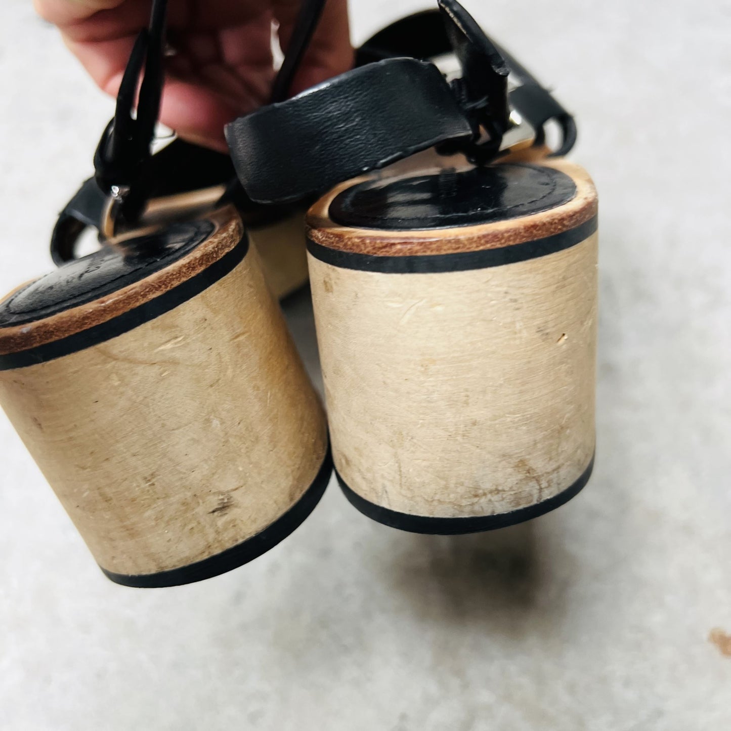 COUNTRY ROAD / 'morgan' wooden platform sandals / 38 (3876566068272258014)