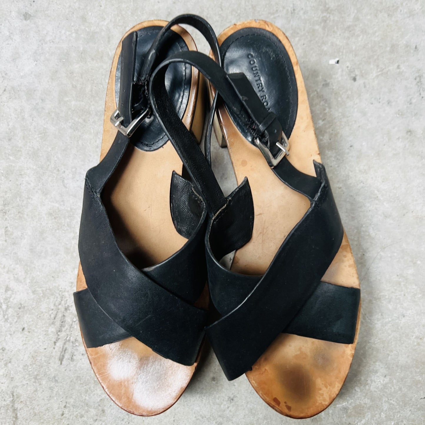 COUNTRY ROAD / 'morgan' wooden platform sandals / 38 (3876566074182197911)