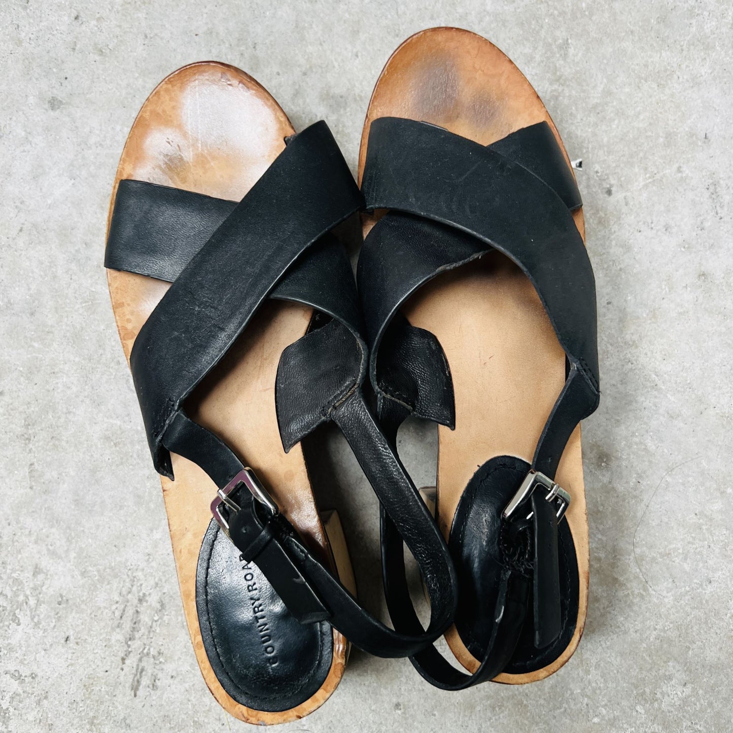 COUNTRY ROAD / 'morgan' wooden platform sandals / 38 (3876566081813862824)