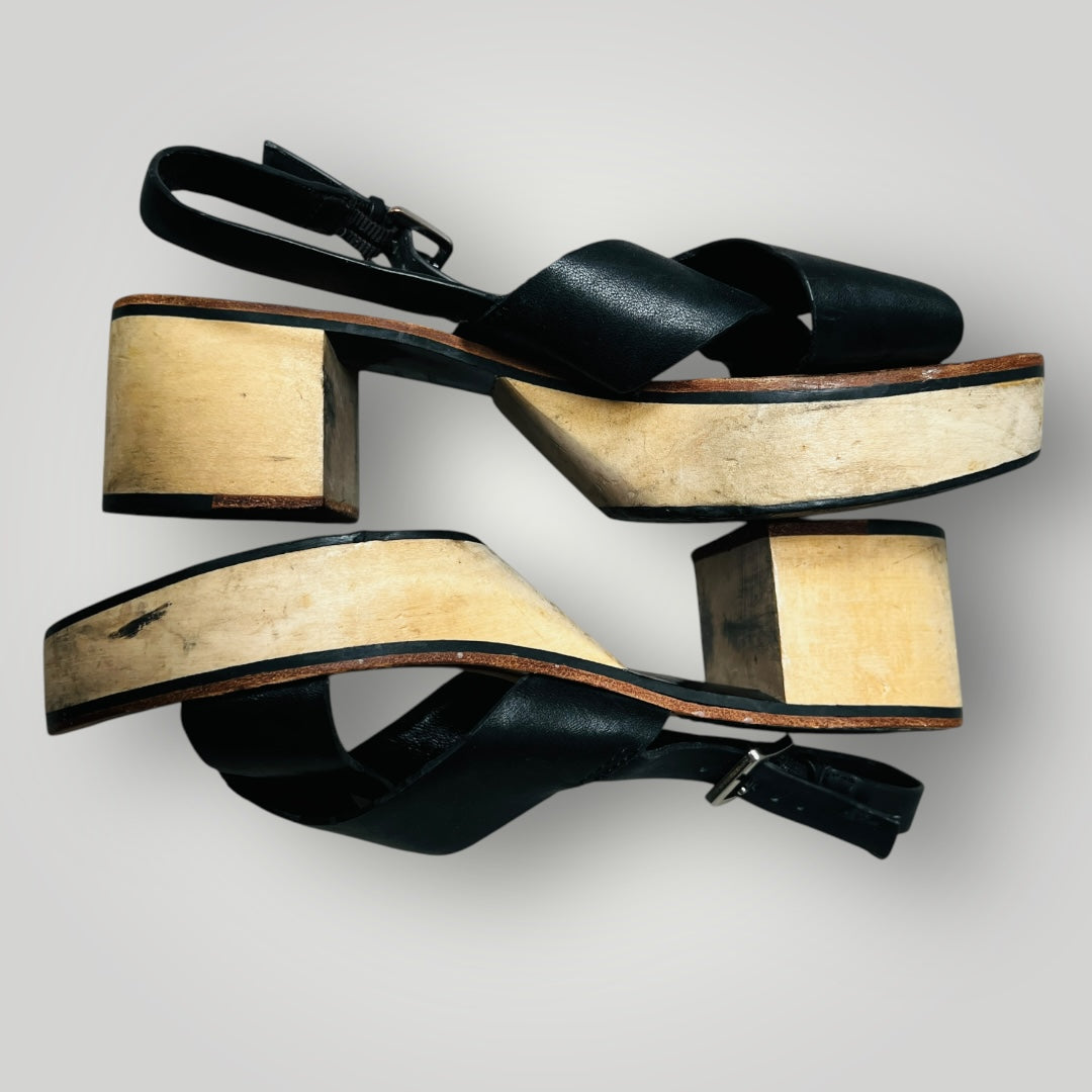COUNTRY ROAD / 'morgan' wooden platform sandals / 38 (3876632982256156376)