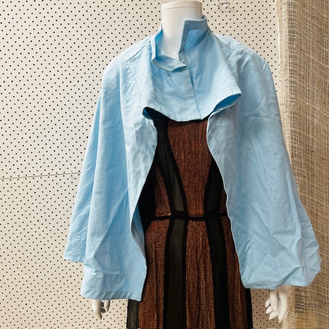 SACHIKO TAKASHIMA / cotton linen cape / one size / made in nz (3876710916662603788)