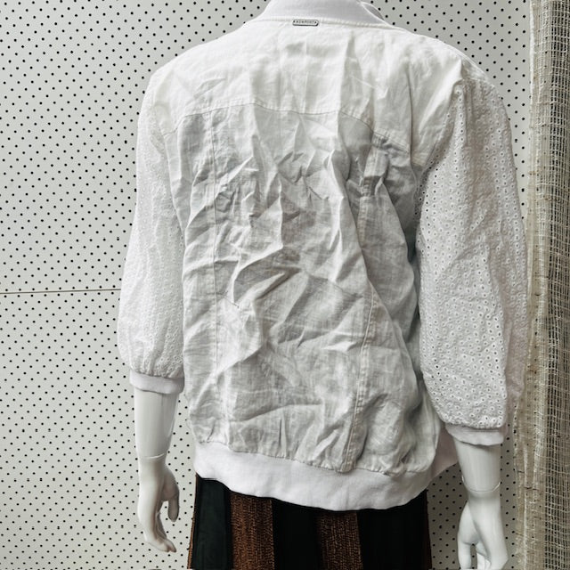 NEWPORt COLLECTION / white linen + lace bomber / 12 (3876710952172933122)