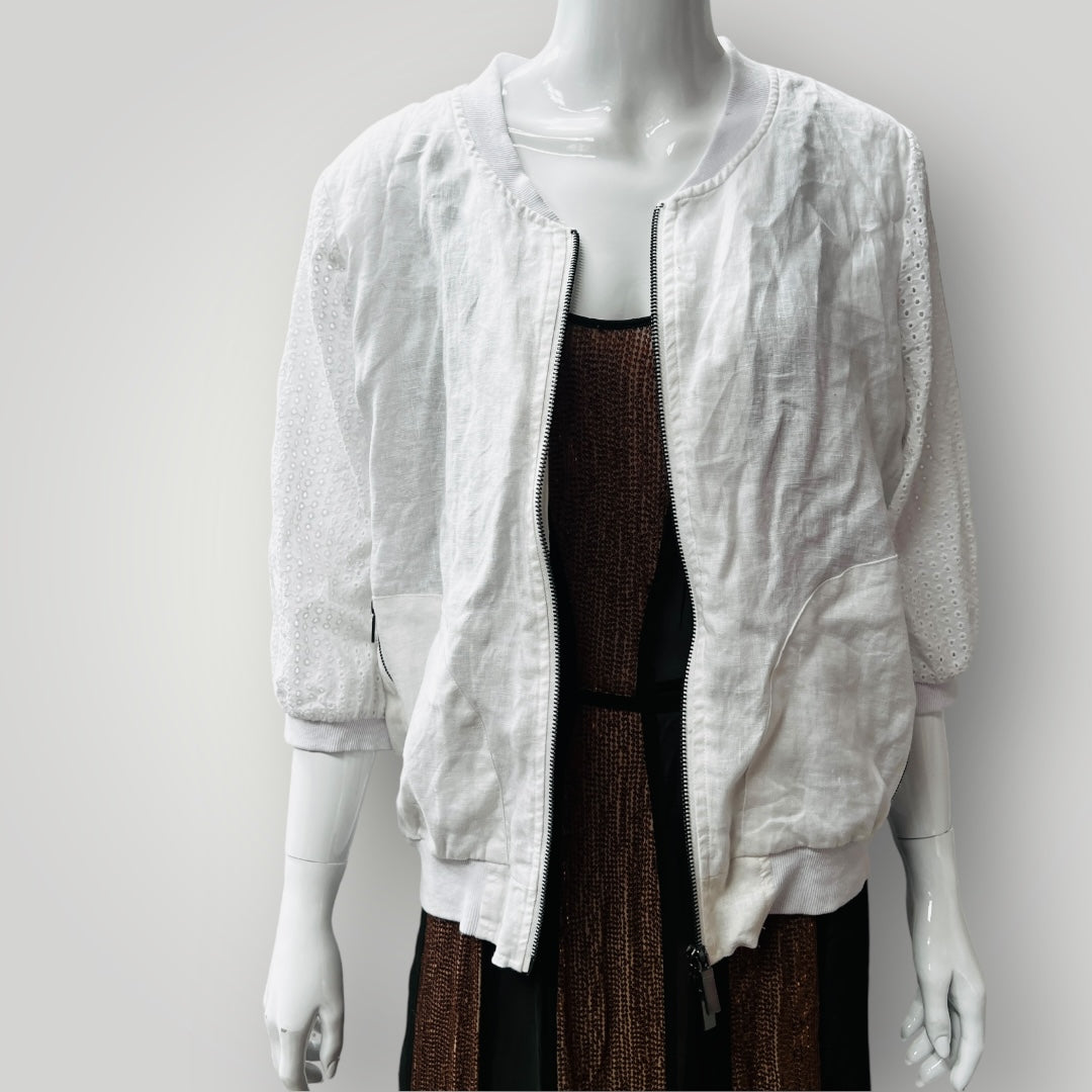 NEWPORt COLLECTION / white linen + lace bomber / 12 (3876711206270943620)