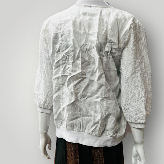 NEWPORt COLLECTION / white linen + lace bomber / 12 (3876711208163083150)