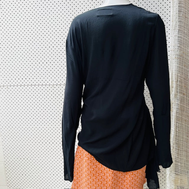 NOM*D / silk top with rosette pocket / 16 Tops & shirts
