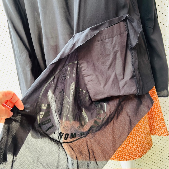 NOM*D / silk top with rosette pocket / 16 Tops & shirts