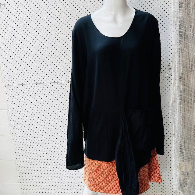 NOM*D / silk top with rosette pocket / 16 Tops & shirts
