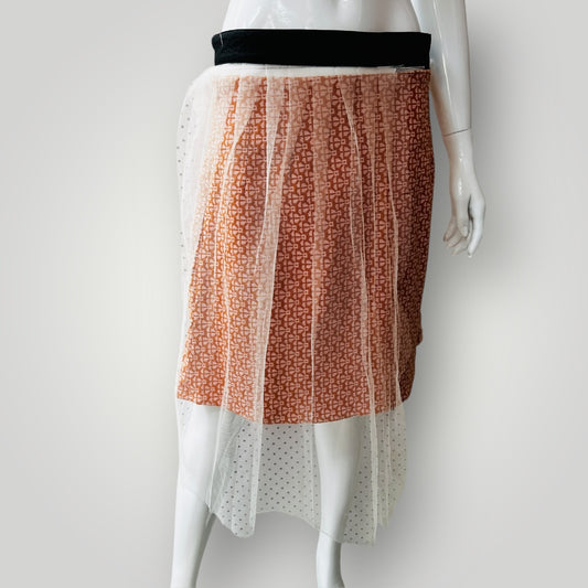 2000s nz vintage / ANDREA MOORE / tulle wrap skirt / 10 / made in nz (3876736169746969204)