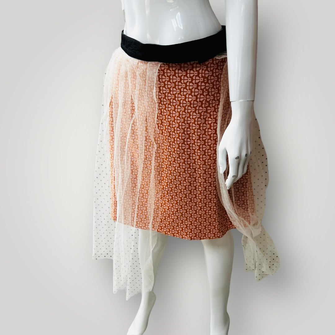 2000s nz vintage / ANDREA MOORE / tulle wrap skirt / 10 / made in nz (3876736170914287106)