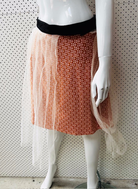 2000s nz vintage / ANDREA MOORE / tulle wrap skirt / 10 / made in nz (3877163676874087466)