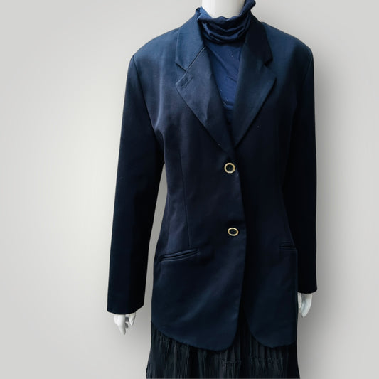 1990s nz vintage / PEPPERTREE / pure wool navy blazer / s (3877246825578750530)
