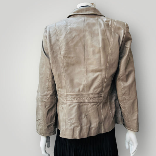 GERRY WEBER / leather jacket / s (3877246862227163394)