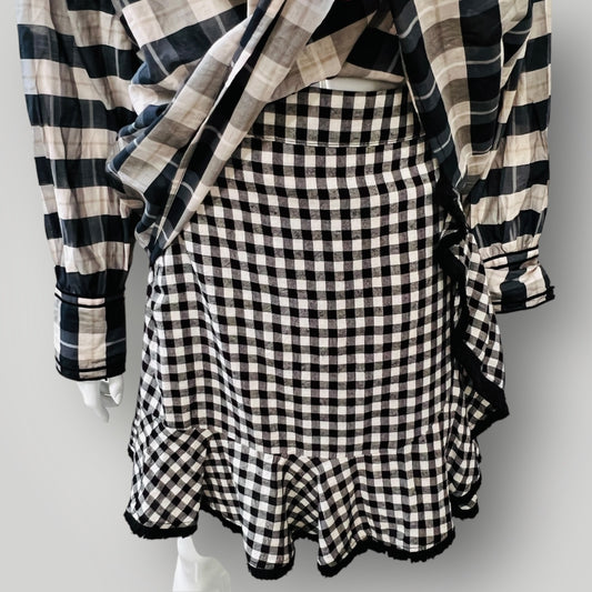 STORM / ruffle gingham mini / s (3877831003063320822)
