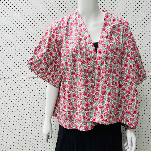 cute kimono style jacket in liberty print fabric / one size Jackets