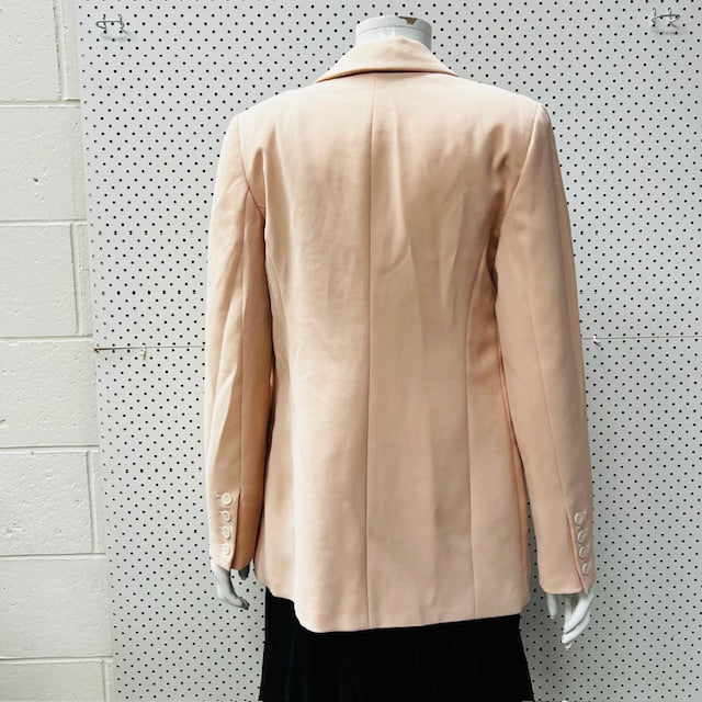 ZARA / double breasted blazer in peach / s (3878026667680817032)