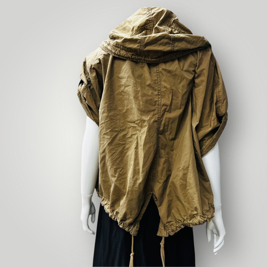 COUNTRY ROAD / short sleeved cotton jacket / m (3878027080910322524)