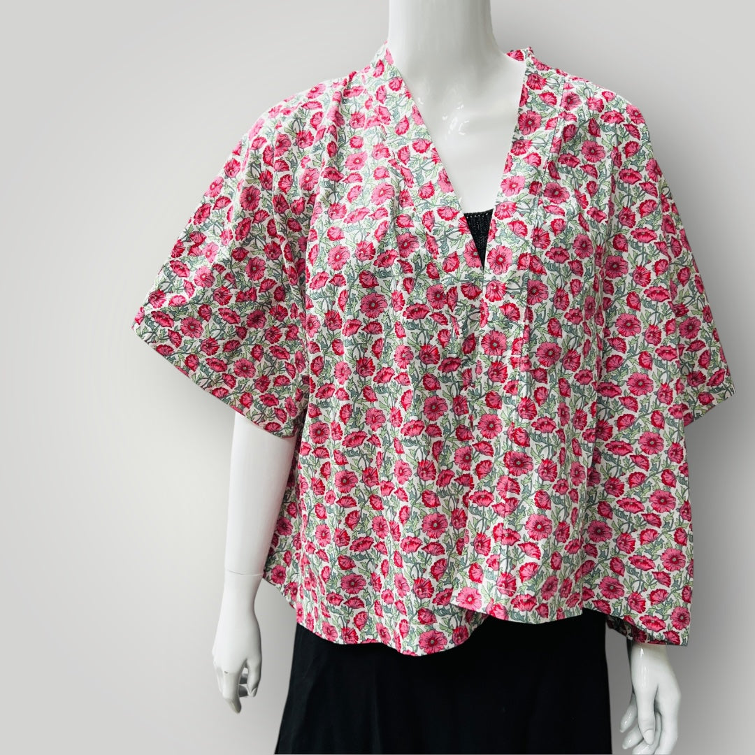 cute kimono style jacket in liberty print fabric / one size Jackets