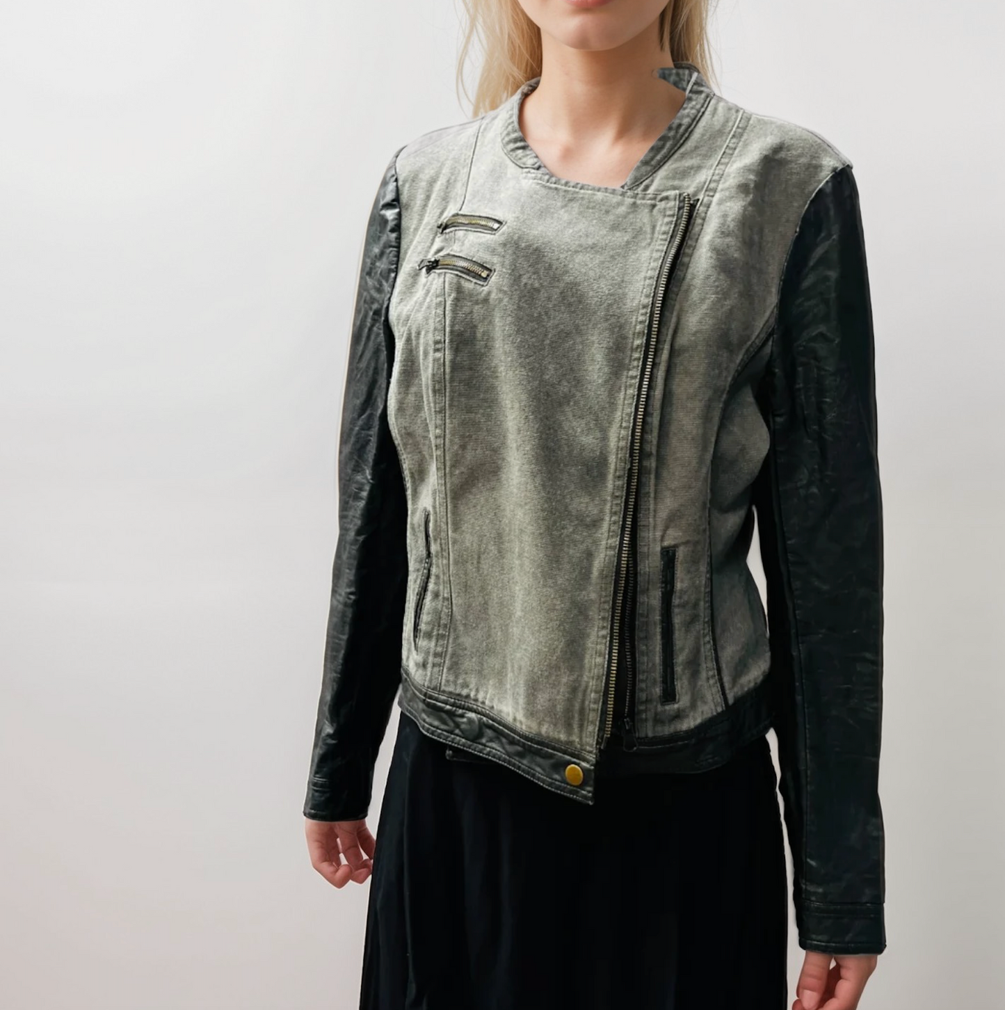 BLANC NOIR / bikers jacket / m/l (3878206269502375480)