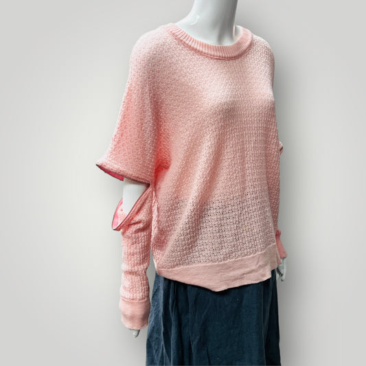 CHARMAINE REVELEY / pink merino jumper / made in nz / 14 (3879066959369939157)