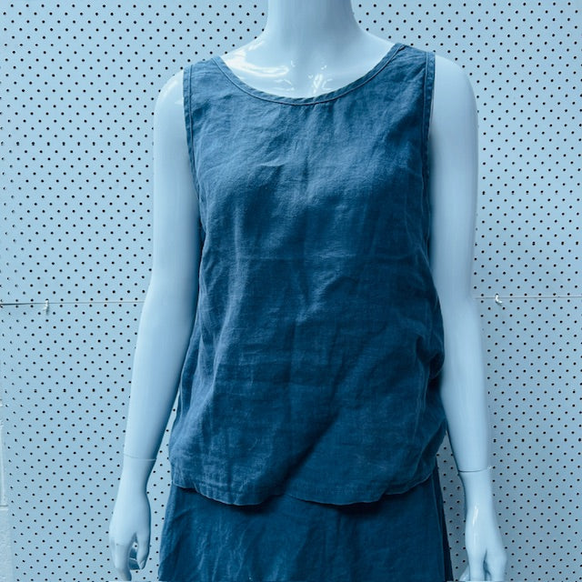 pure linen - tank and a-line maxi skirt / handmade linen studio / s Dresses