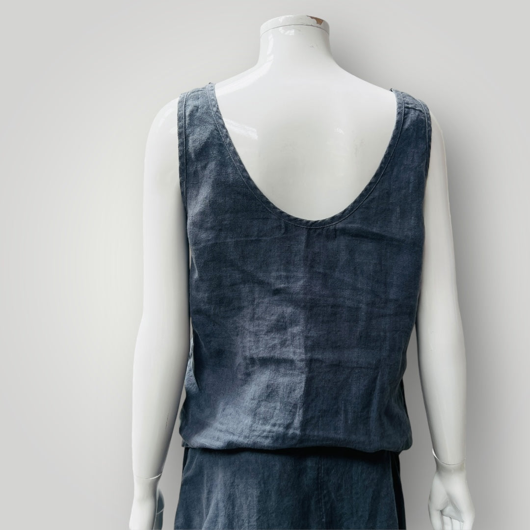 pure linen - tank and a-line maxi skirt / handmade linen studio / s Dresses