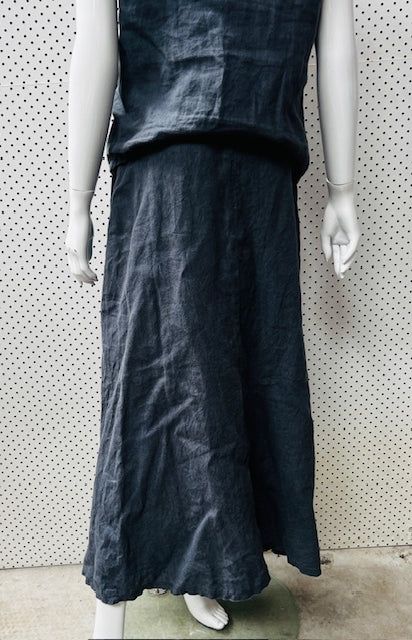 pure linen - tank and a-line maxi skirt / handmade linen studio / s Dresses