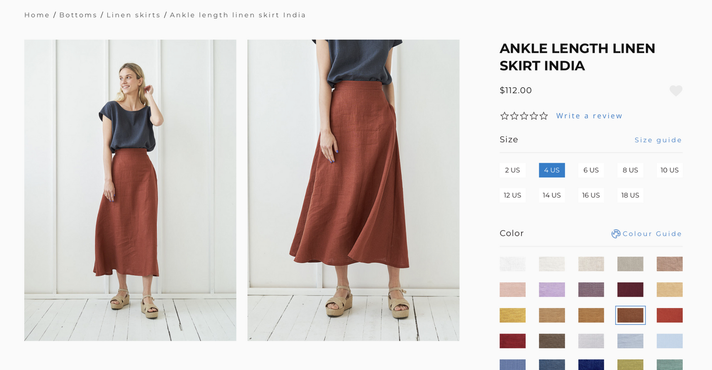 pure linen - tank and a-line maxi skirt / handmade linen studio / s Dresses