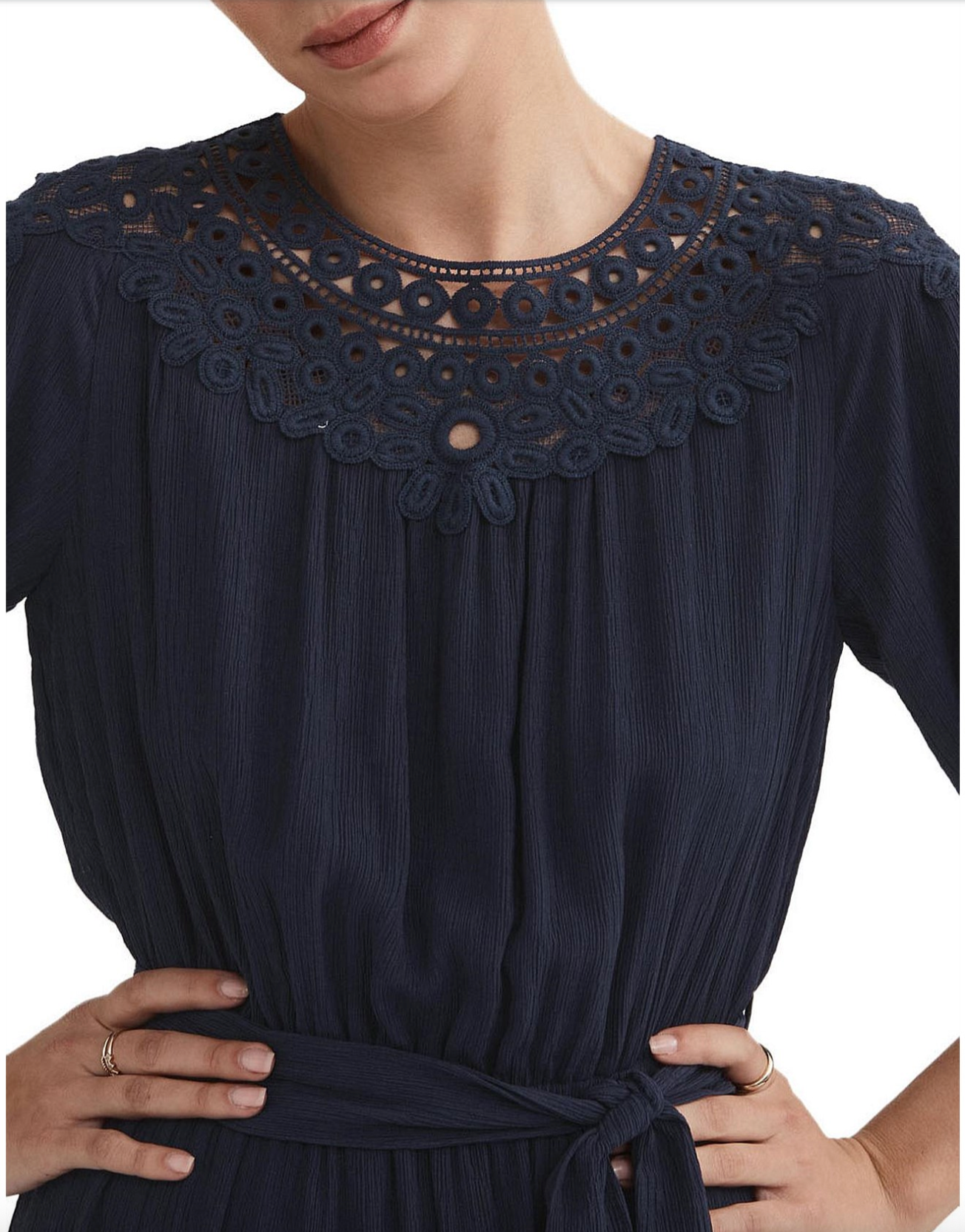 WITCHERY / textured lace detail dress / 18 (3879844343887991384)