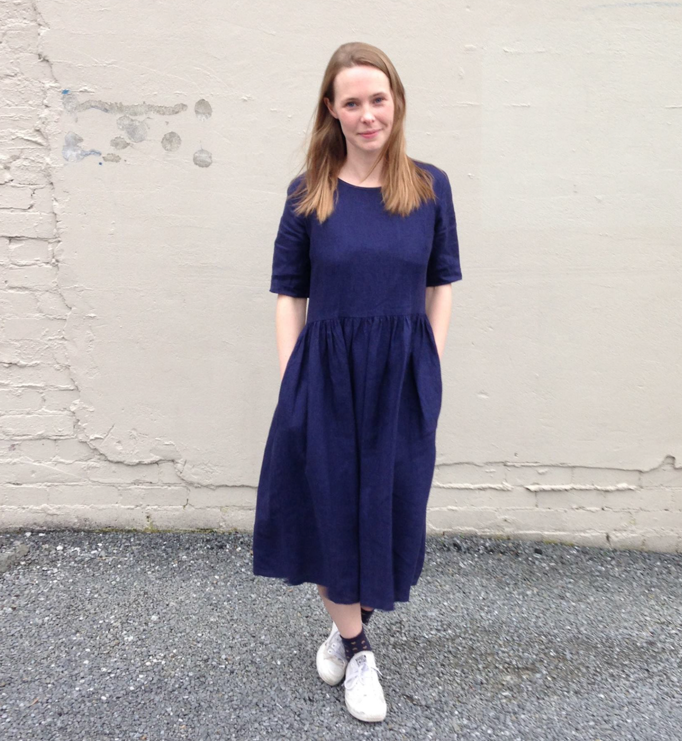 TWENTY SEVEN NAMES / dress in mauve linen / s / made in nz (3880192306635938514)