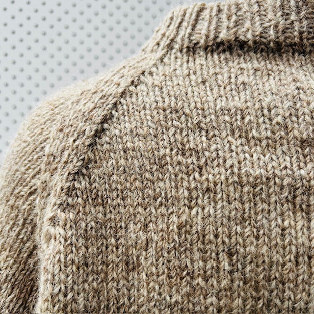handmade / hand knitted / brown wool jumper / s/m (3880447049686911449)