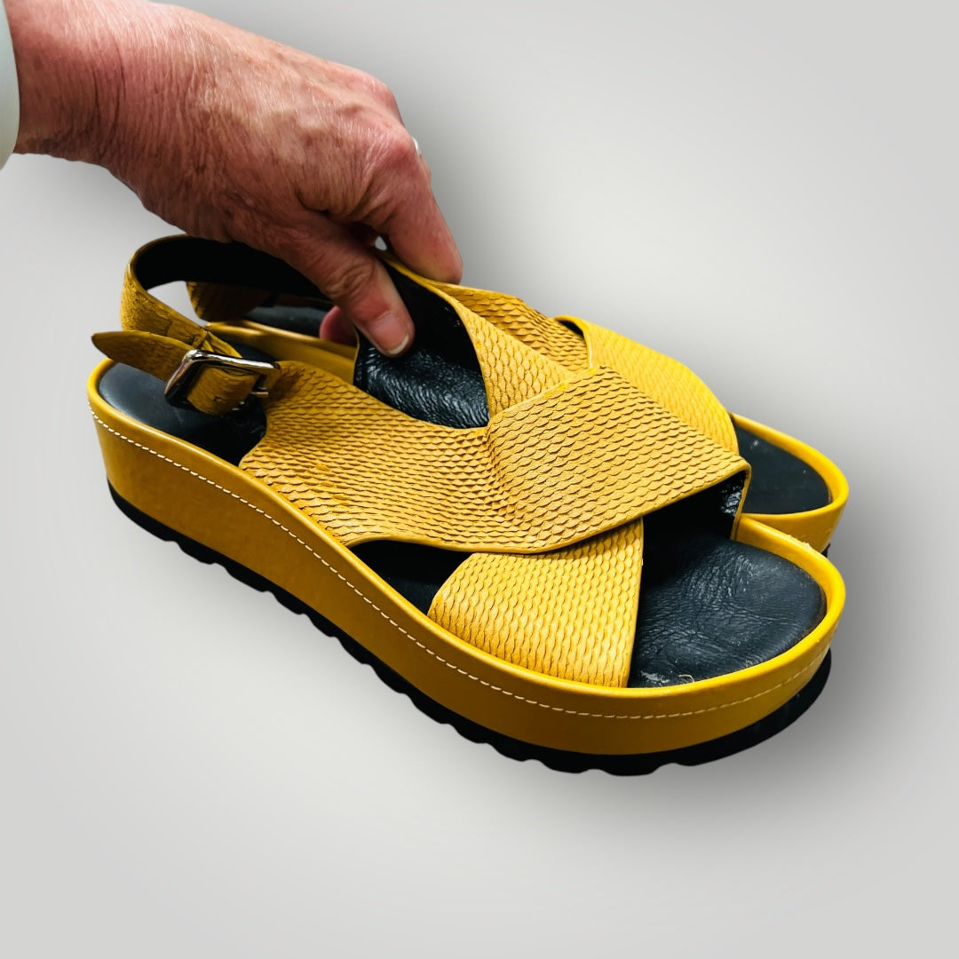 CHARLIE ROSE / sadia sandals / yellow / 38 (3881401398057601634)